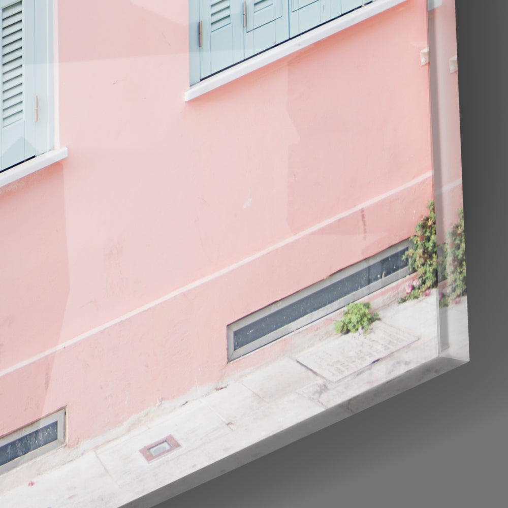 Pembe Ev Cam Tablo