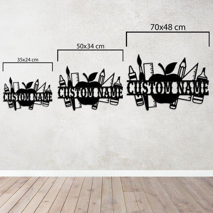 Personalized Teacher Metal Wall Decor on the Pursuit of Knowledge