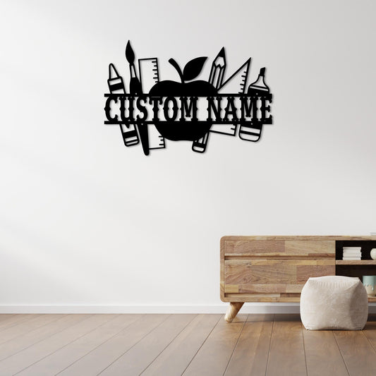 Personalized Teacher Metal Wall Decor on the Pursuit of Knowledge