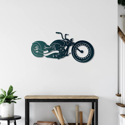 Free Spirit: Chopper Motorcycle Metal Painting