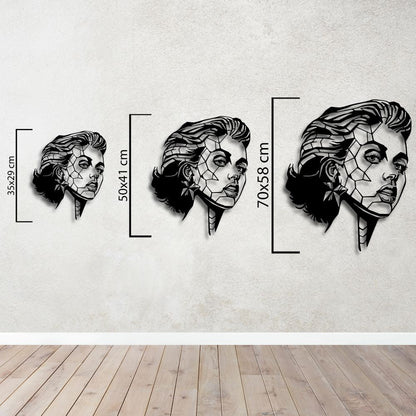 Parçalanmış Güzellik Metal Tablo