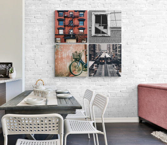 Şehir Quadro 4 Parçalı Cam Tablo