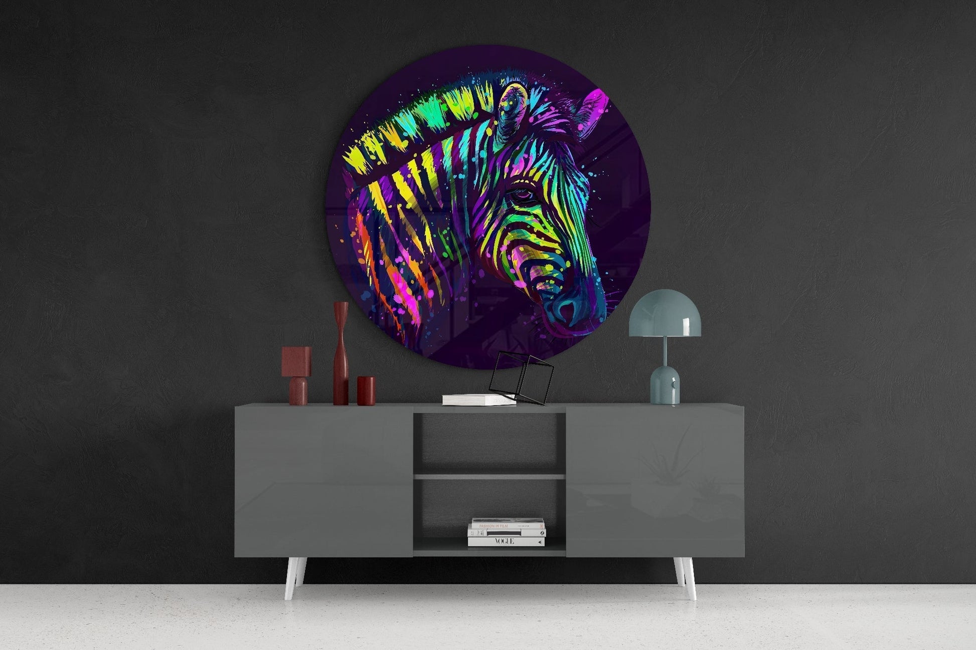Renkli Zebra Cam Tablo