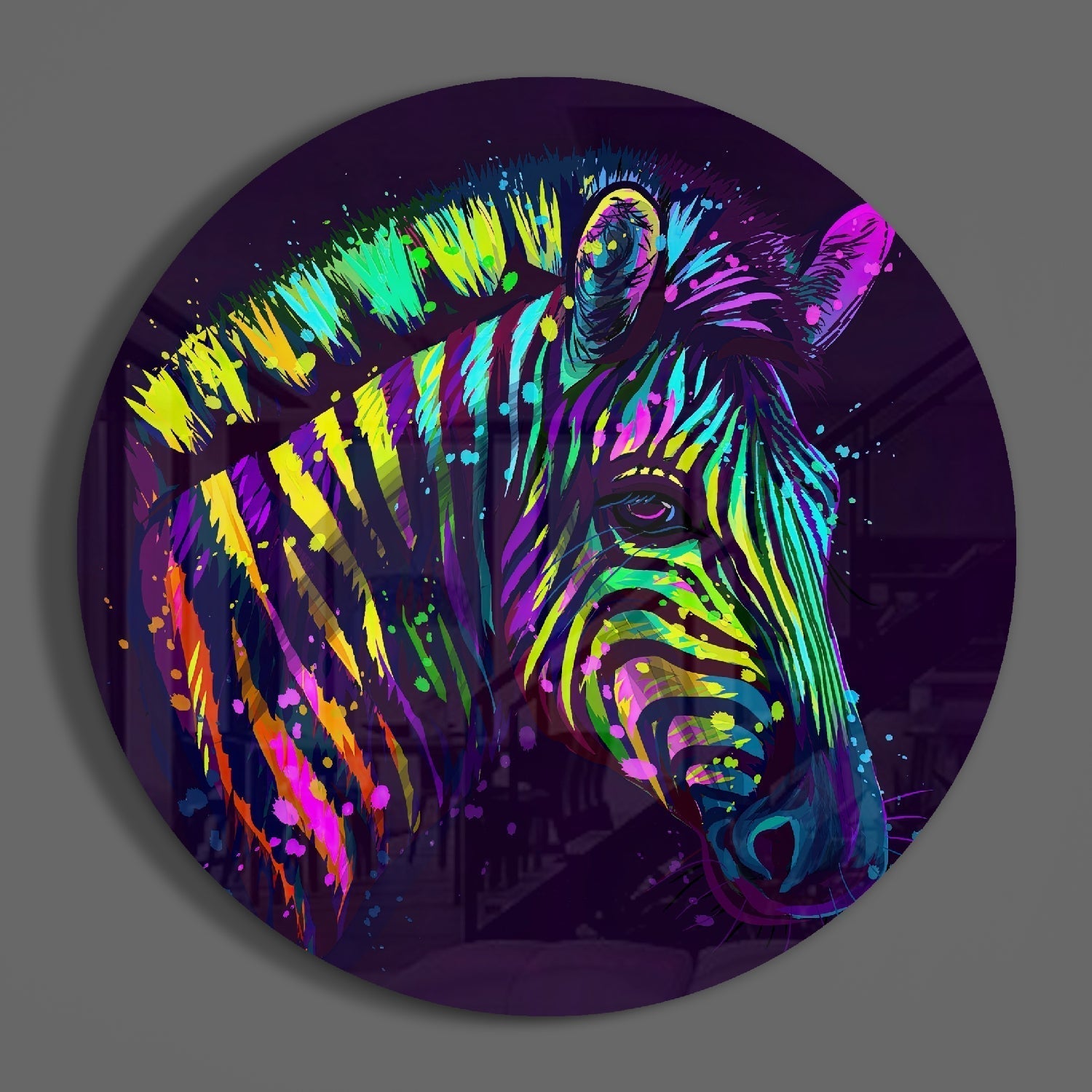Renkli Zebra Cam Tablo