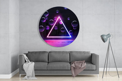 Neon Üçgen Cam Tablo