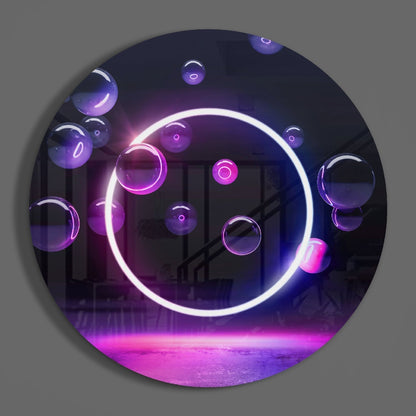 Neon Daire Cam Tablo