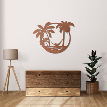 Metal Painting Among the Palm Trees