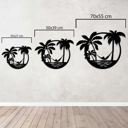 Metal Painting Among the Palm Trees