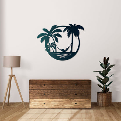 Metal Painting Among the Palm Trees