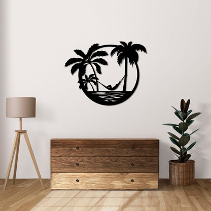 Metal Painting Among the Palm Trees