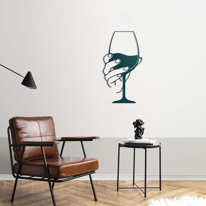 A Glass of Indifference Metal Painting