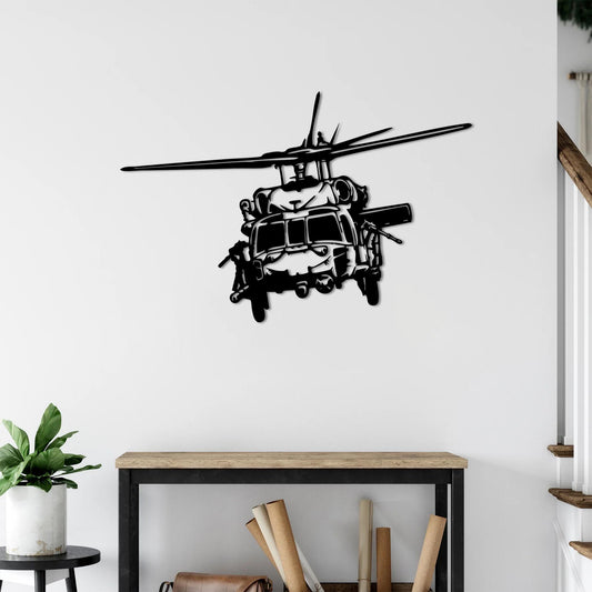 UH-60 Black Hawk Helikopter – Metal Tablo
