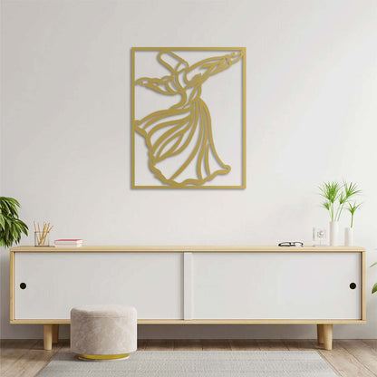 Whirling Dervish Islamic Metal Painting