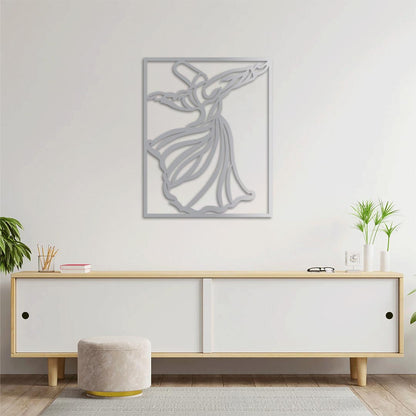 Whirling Dervish Islamic Metal Painting