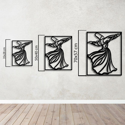 Whirling Dervish Islamic Metal Painting