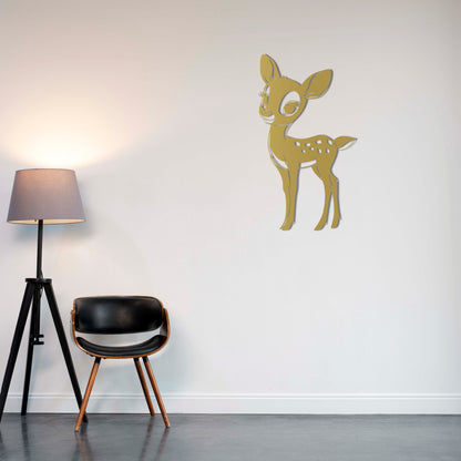 Cute Baby Deer Metal Sign