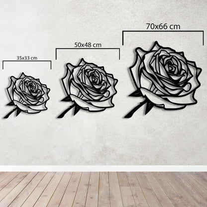 Siyah Gül Metal Tablo