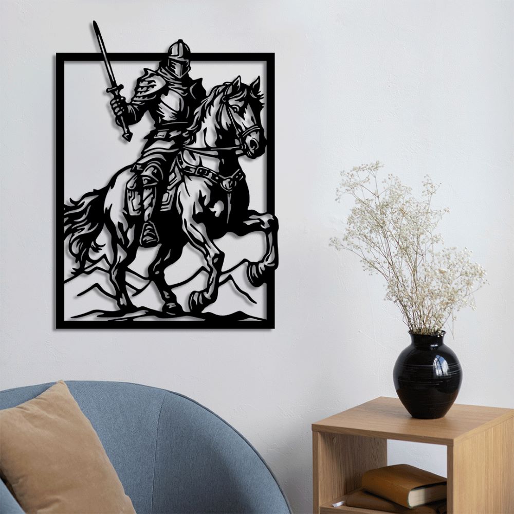 Şövalye Fırtınası Metal Tablo