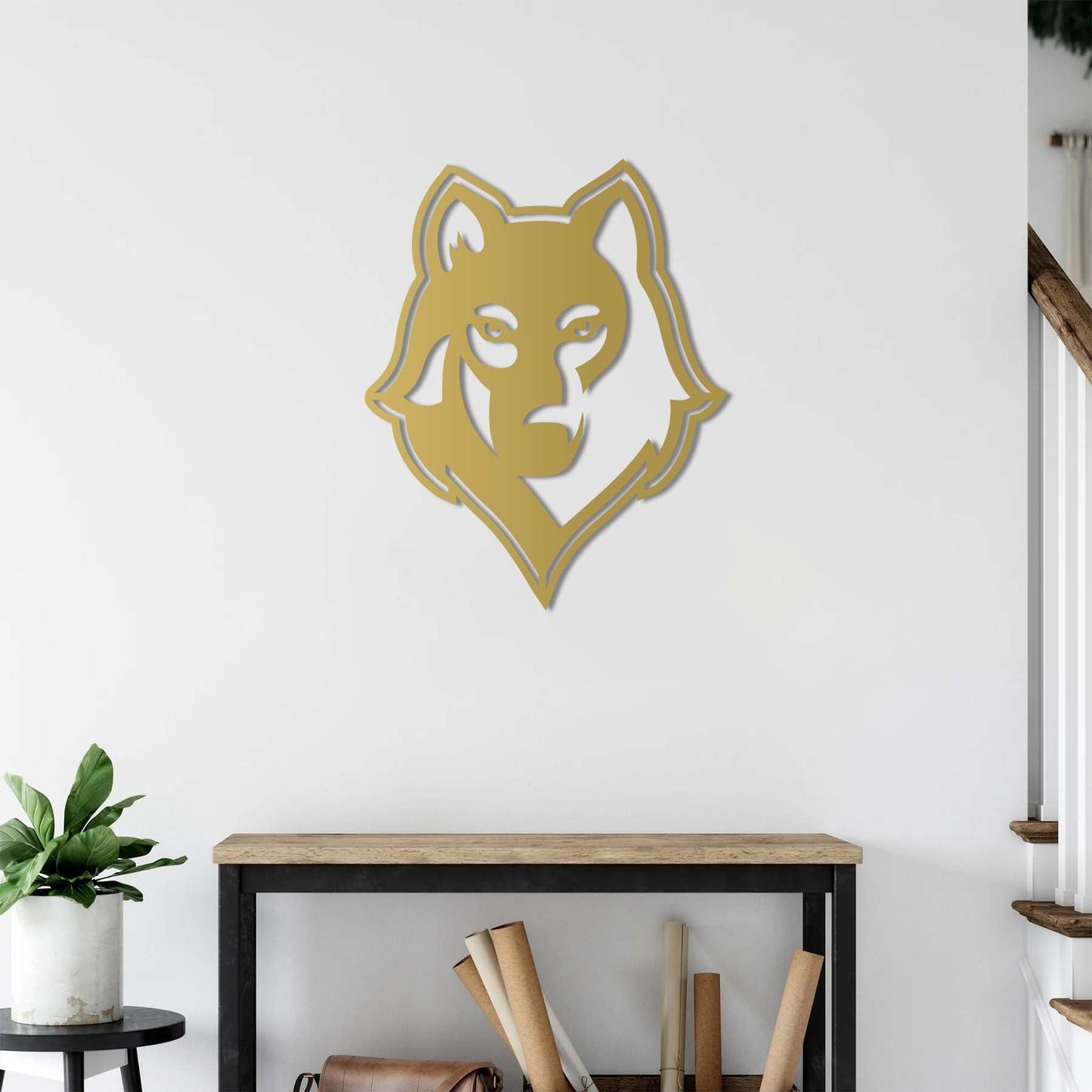 Wild Spirit Wolf Metal Painting