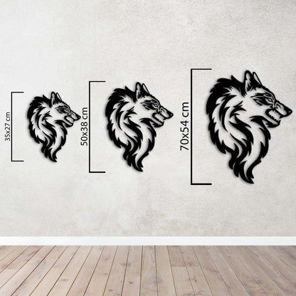 Howling Wolf Metal Painting