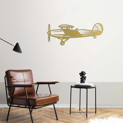 Retro Propeller Airplane – Metal Painting