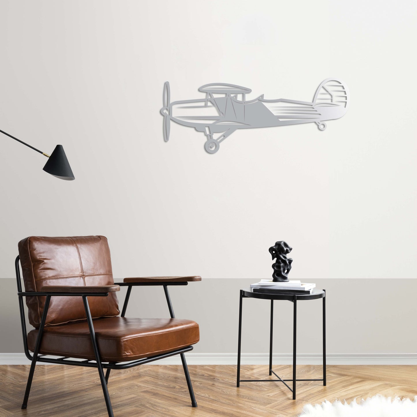 Retro Propeller Airplane – Metal Painting