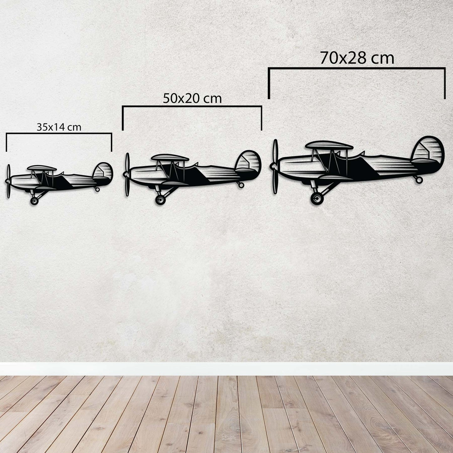 Retro Propeller Airplane – Metal Painting