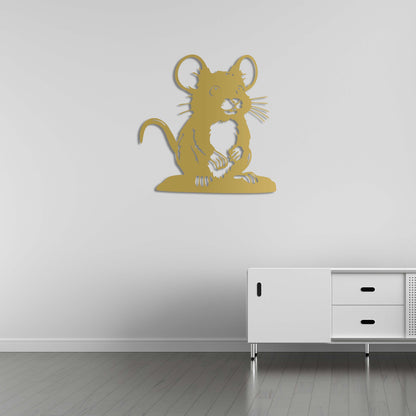 Naughty Mouse Metal Painting
