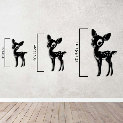 Cute Baby Deer Metal Sign