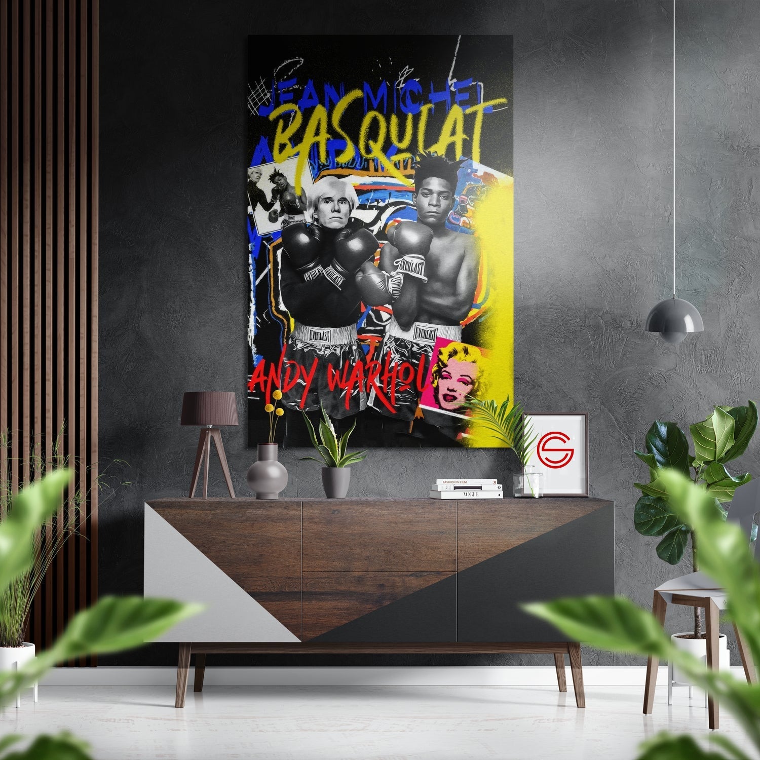 Basquiat Fırçalı Metalik Alu-Dibond