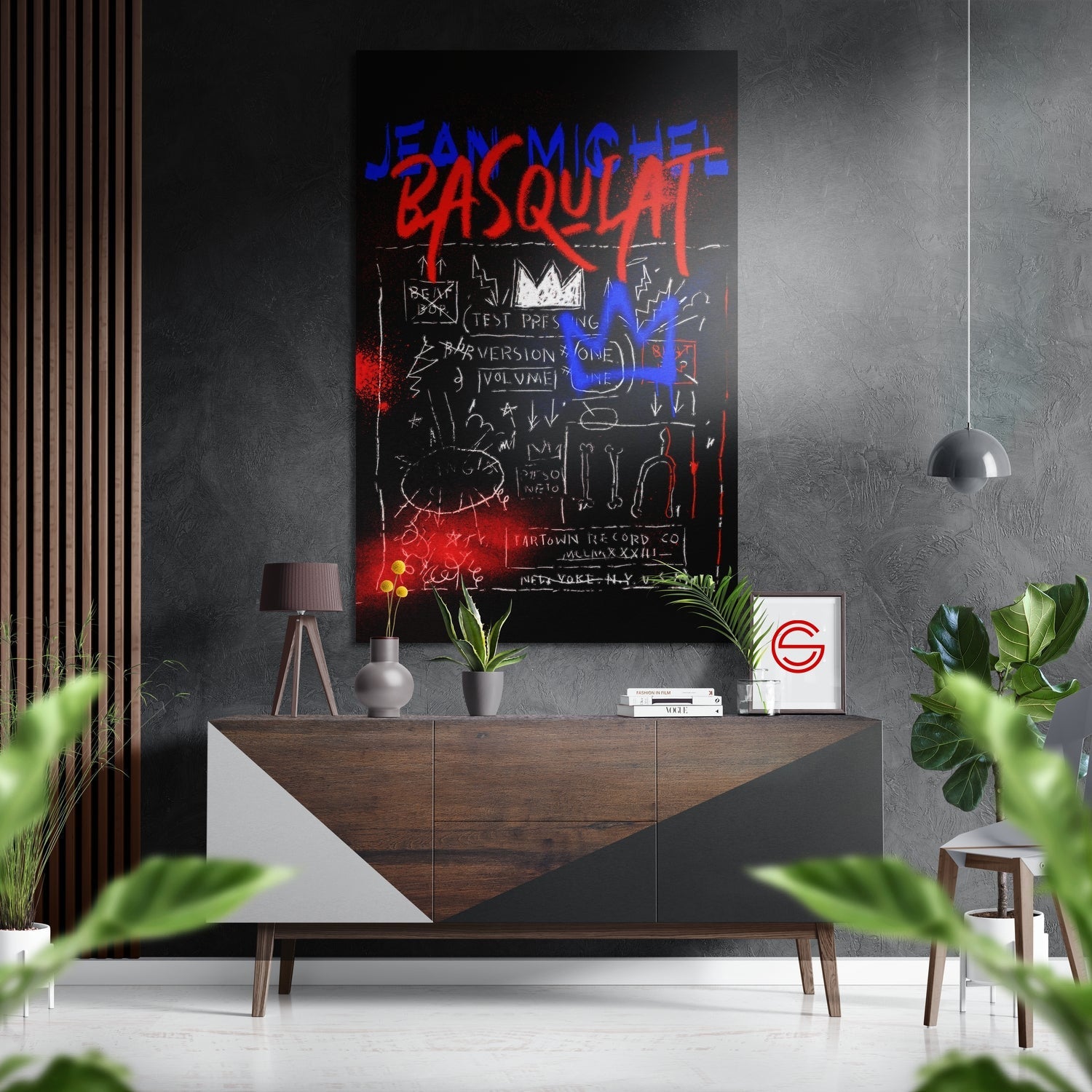 Basquiat Fırçalı Metalik Alu-Dibond