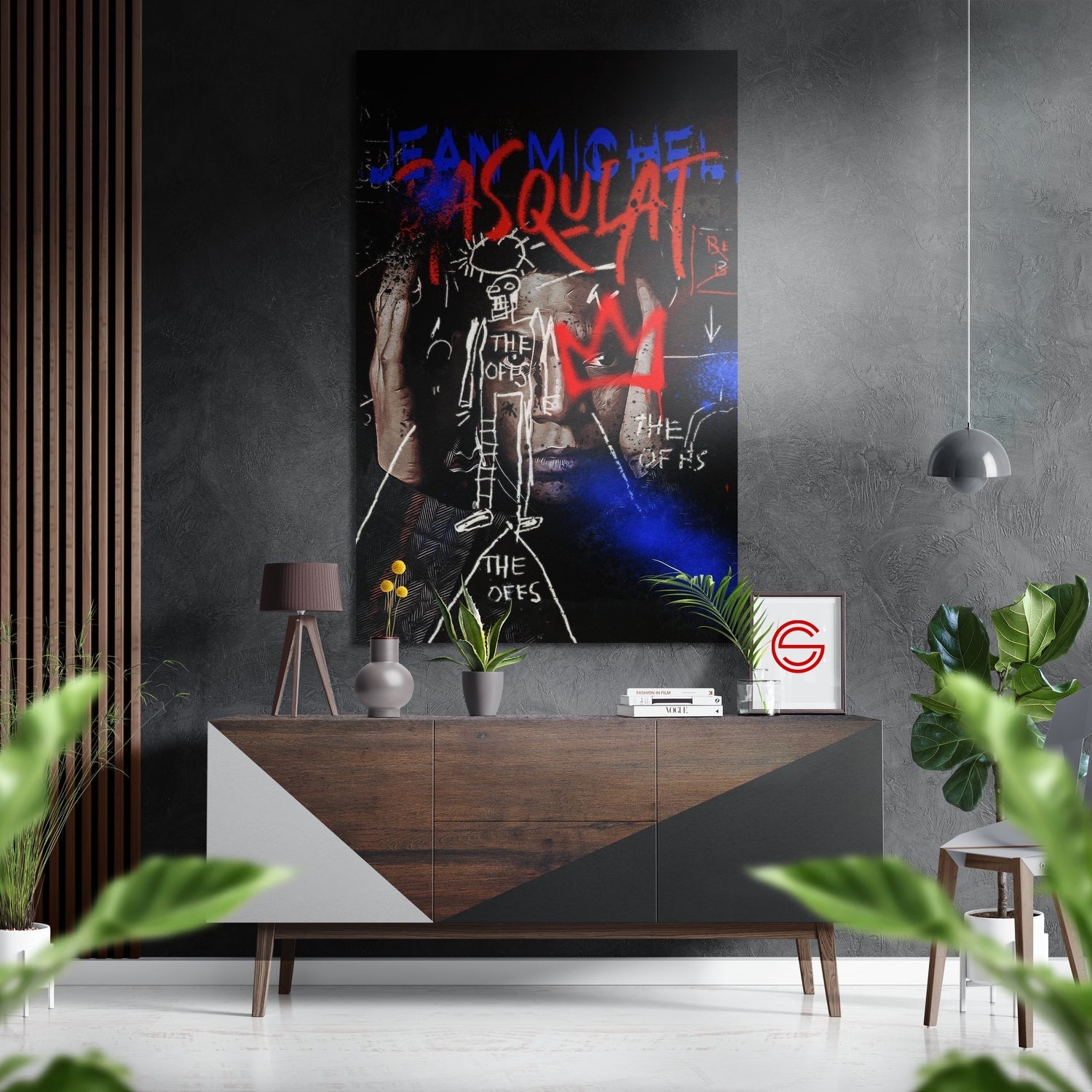 Basquiat Fırçalı Metalik Alu-Dibond