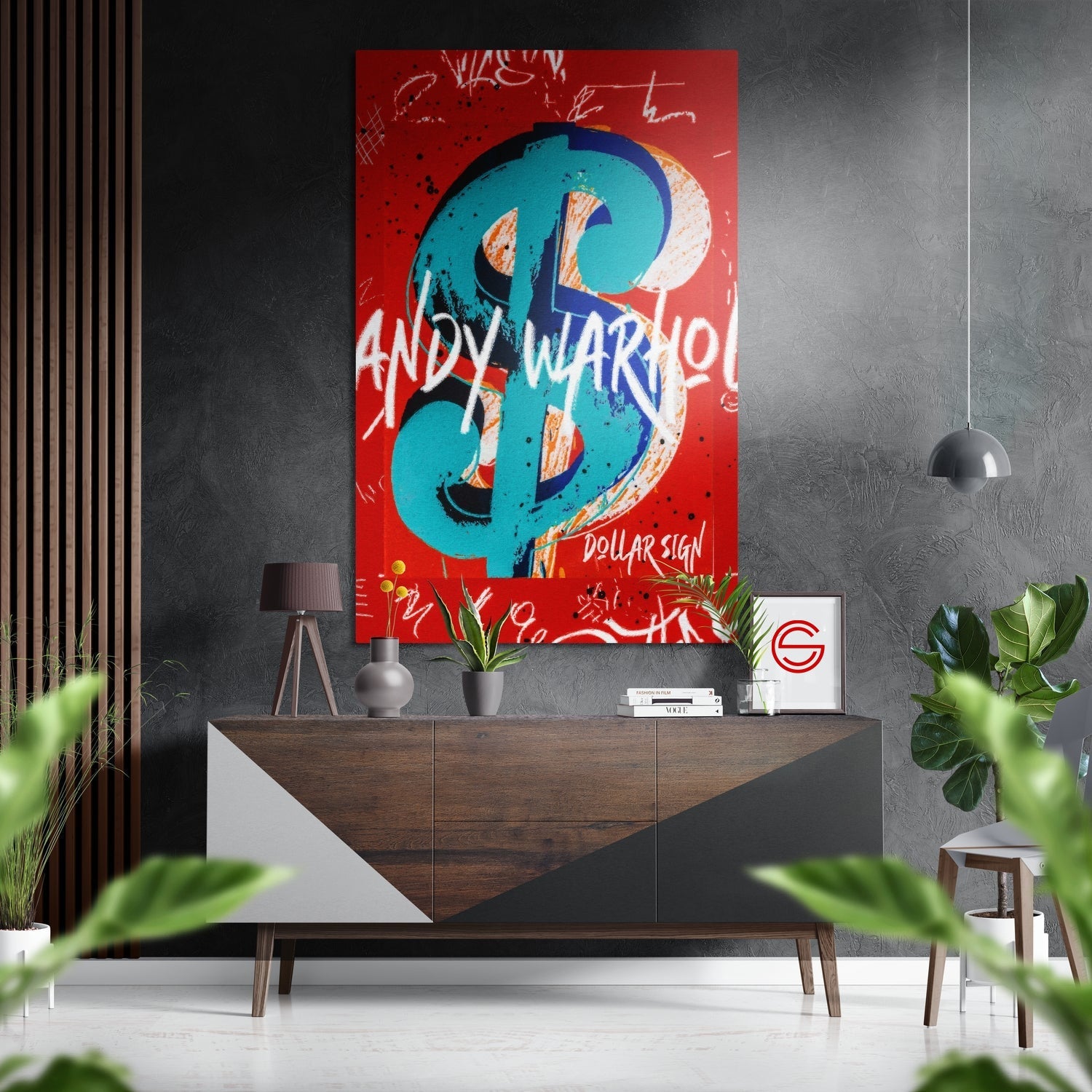 Andy Warhol Fırçalı Metalik Alu-Dibond