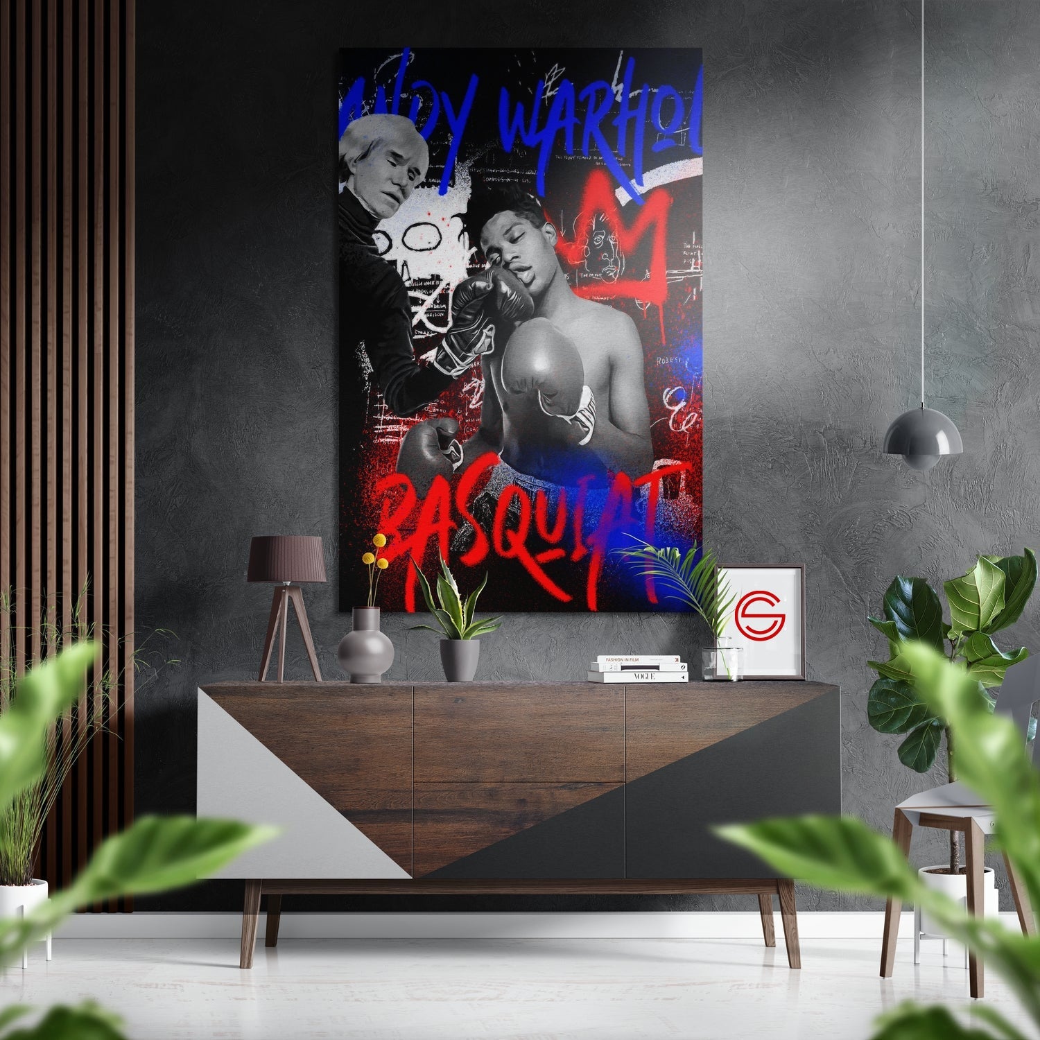 Basquiat Fırçalı Metalik Alu-Dibond