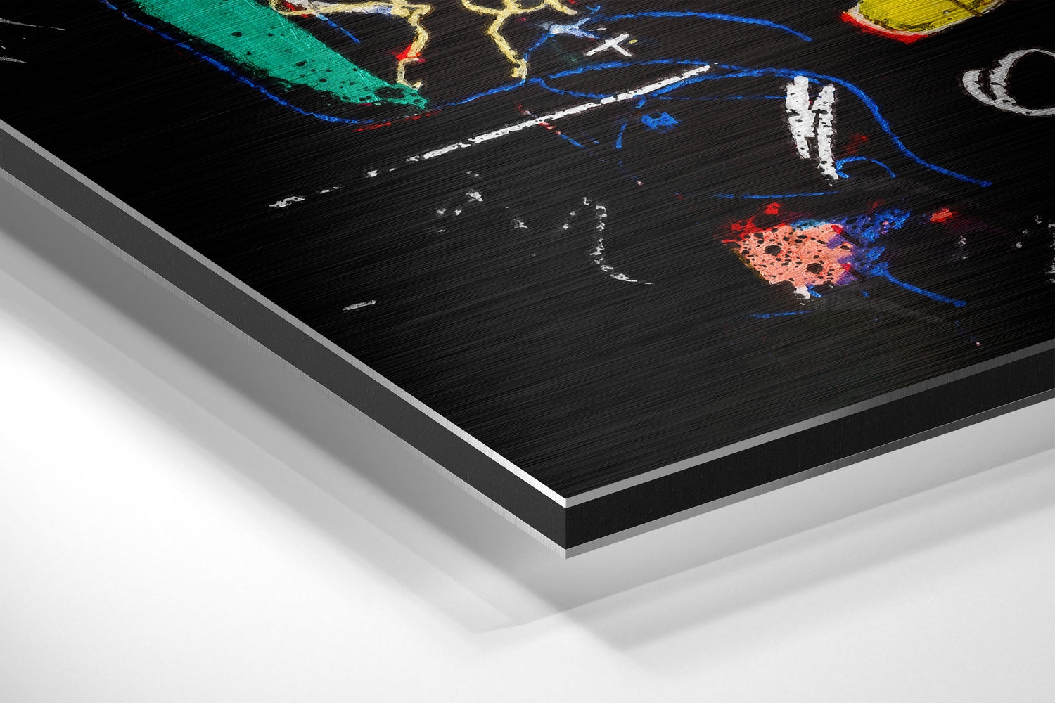Basquiat Fırçalı Metalik Alu-Dibond
