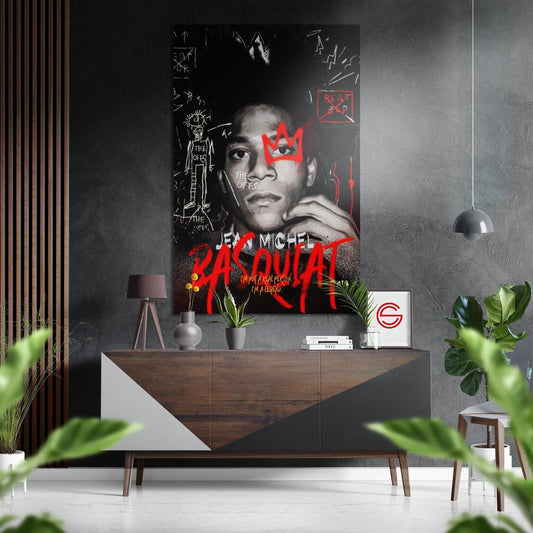 Basquiat Fırçalı Metalik Alu-Dibond