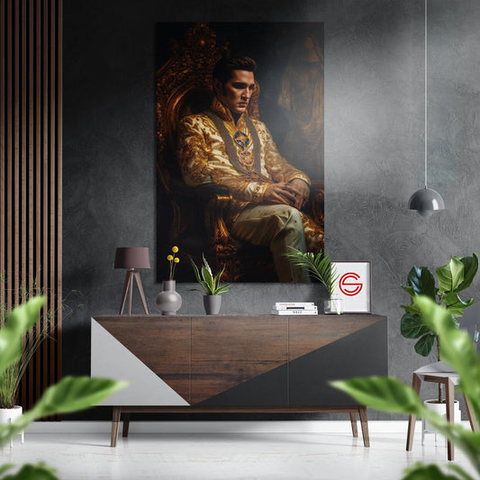 Kral Elvis Fırçalı Metalik Alu-Dibond