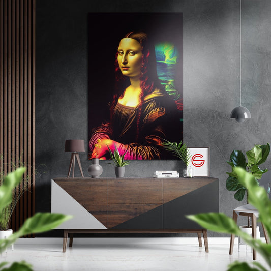 Mona Lisa Fırçalı Metalik Alu-Dibond
