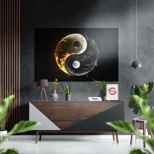Ying Yang Fırçalı Metalik Alu-Dibond
