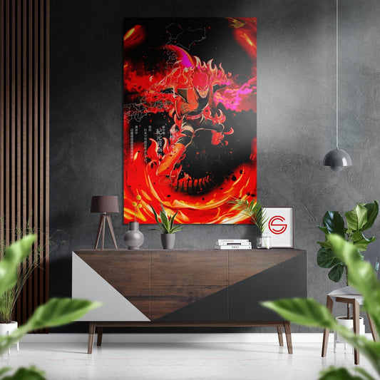 Naruto - Güçlü Adam Fırçalı Metalik Alu-Dibond