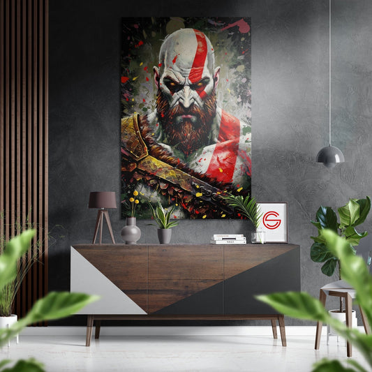 Kratos - Savaş Tanrısı Fırçalı Metalik Alu-Dibond