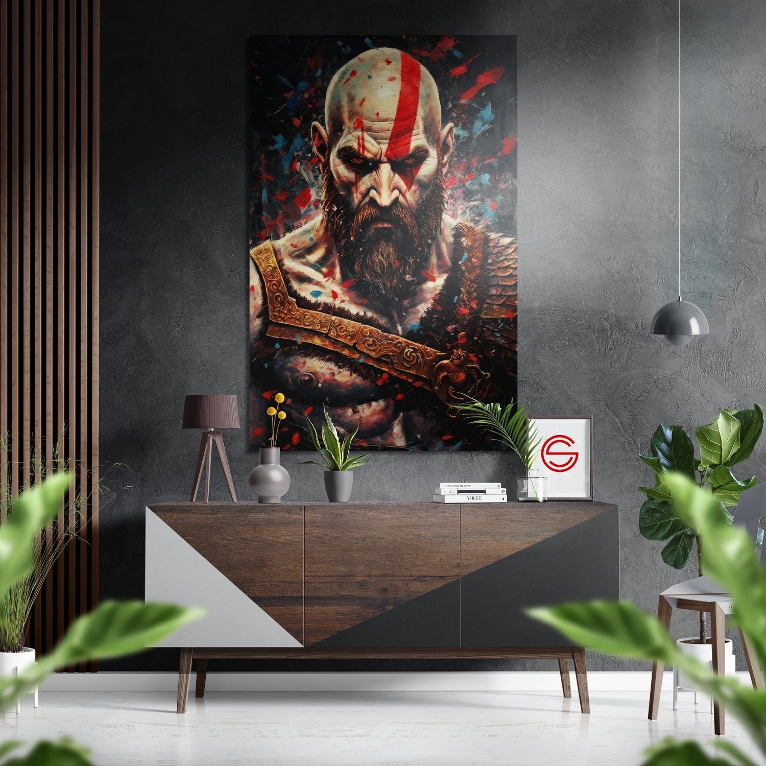 Kratos - Savaş Tanrısı Fırçalı Metalik Alu-Dibond