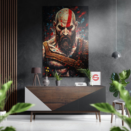 Kratos - Savaş Tanrısı Fırçalı Metalik Alu-Dibond