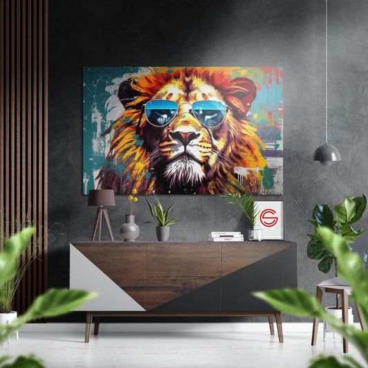 Havalı Aslan Fırçalı Metalik Alu-Dibond
