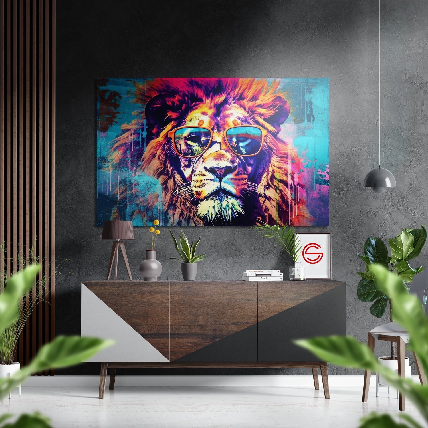 Havalı Aslan Fırçalı Metalik Alu-Dibond