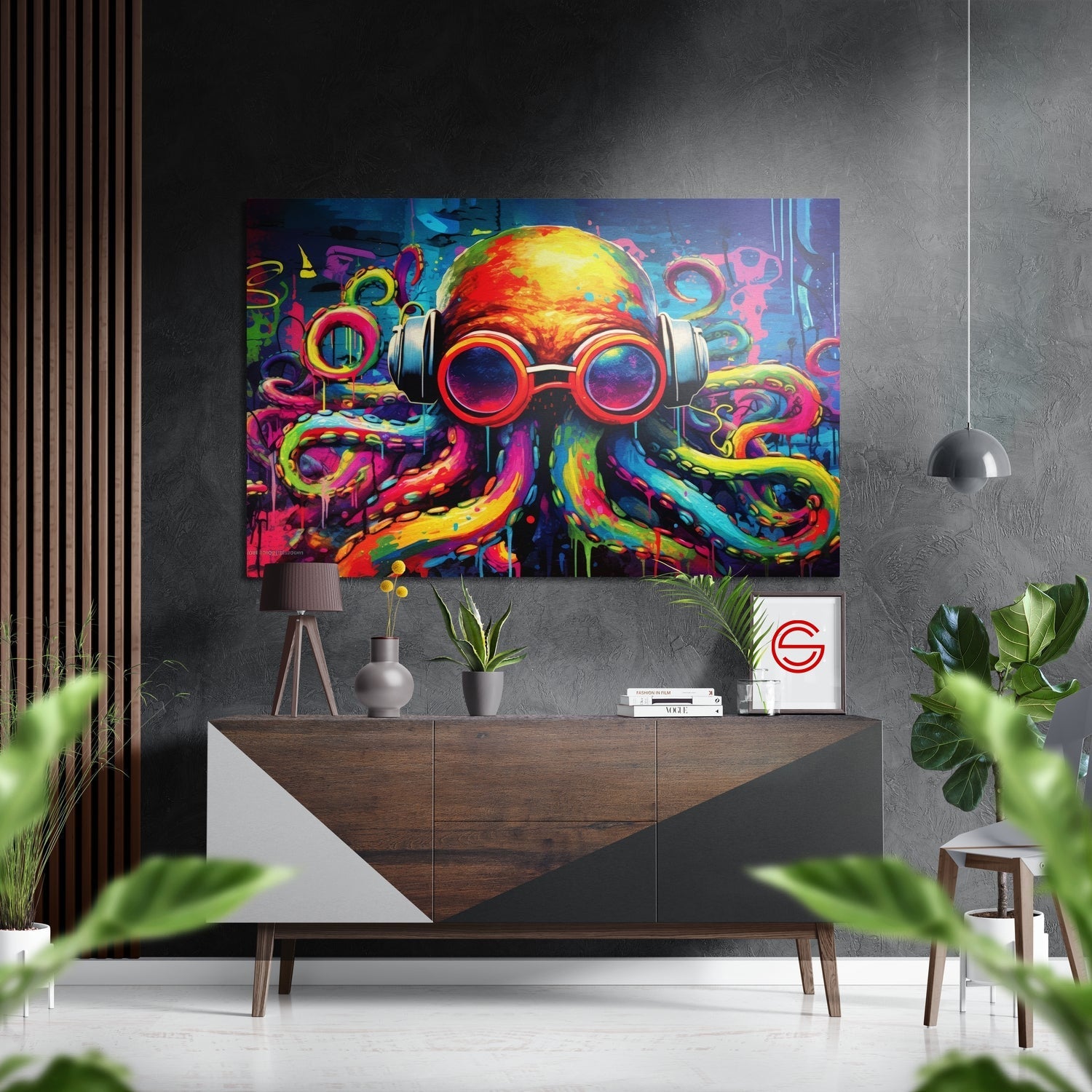 Dj Ahtapot Fırçalı Metalik Alu-Dibond