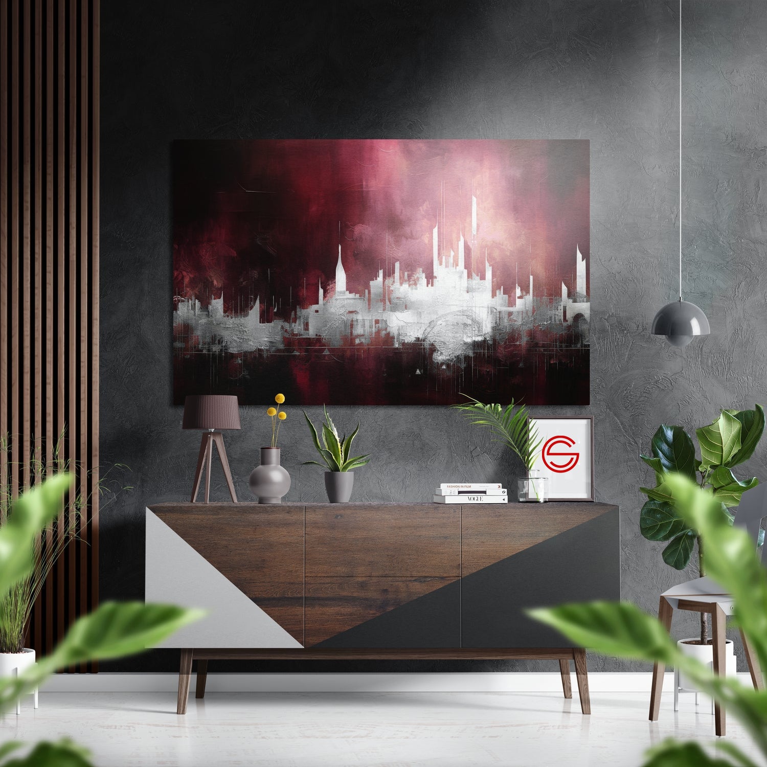Şehir Silueti Fırçalı Metalik Alu-Dibond