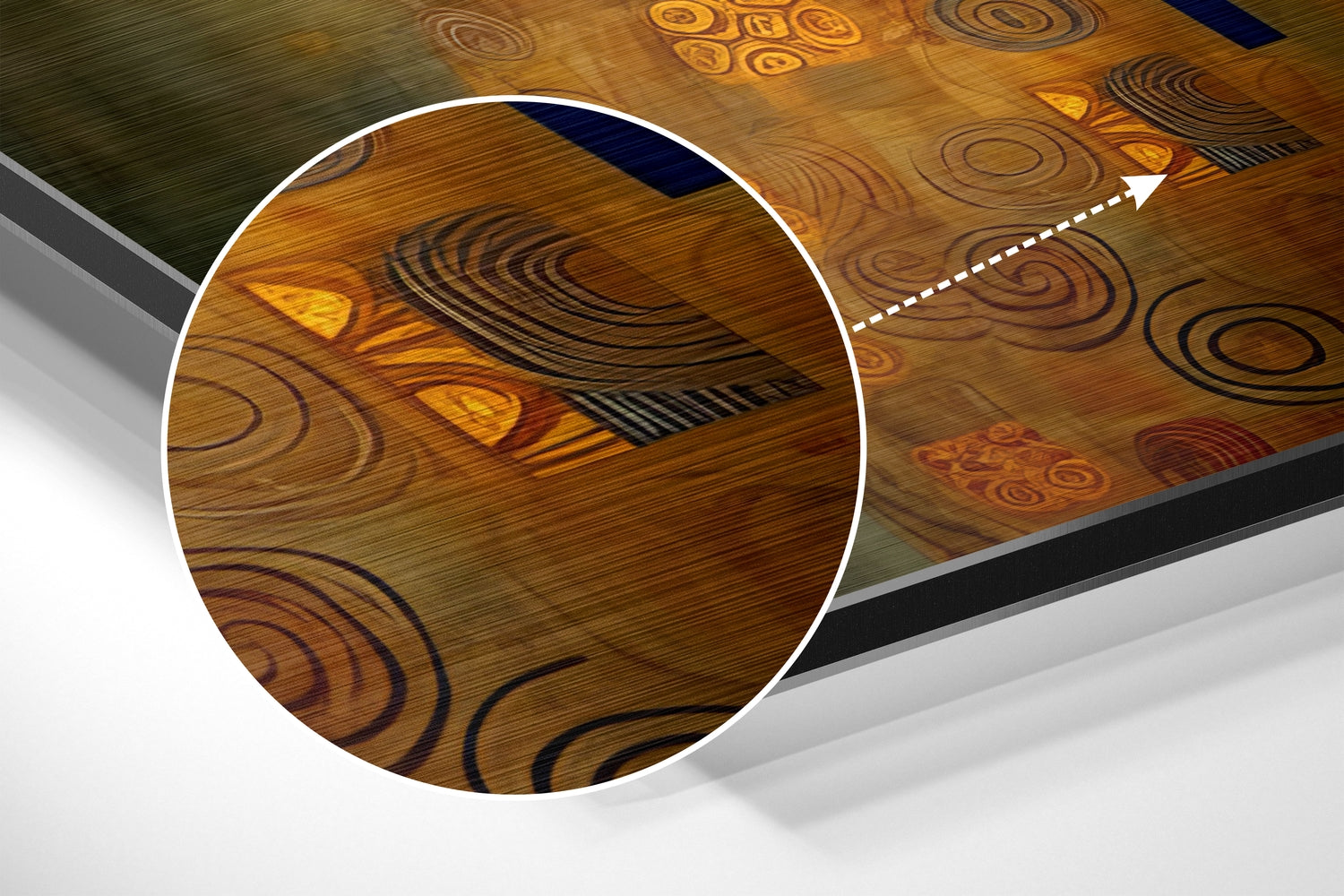 Klimt Fırçalı Metalik Alu-Dibond