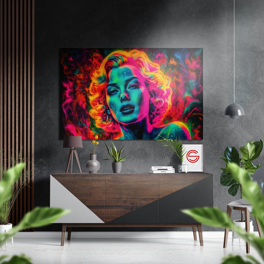 Marilyn Monroe Fırçalı Metalik Alu-Dibond