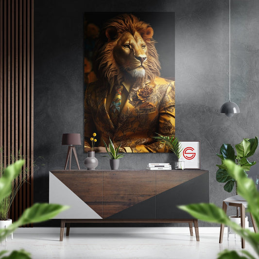 Bay Aslan Fırçalı Metalik Alu-Dibond